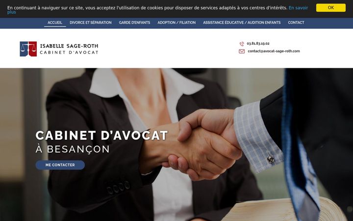 Screenshot of avocat-sage-roth.com