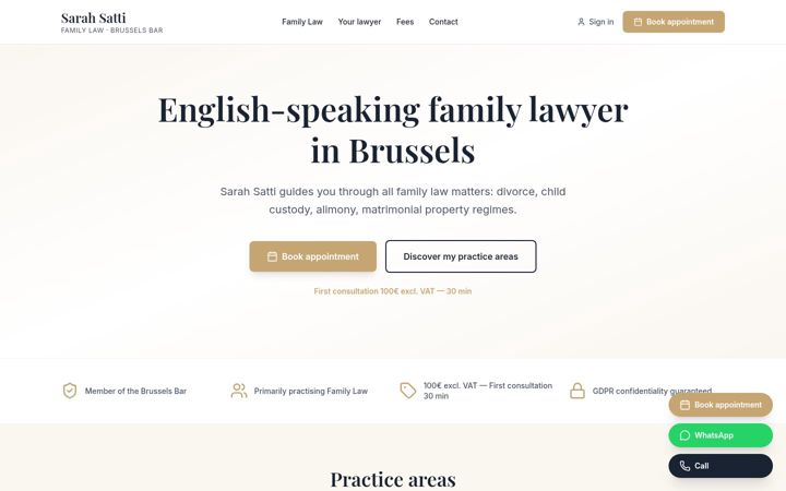 Screenshot of avocat-satti.be