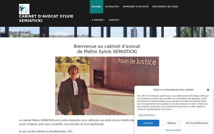 Kuvakaappaus sivustosta avocat-semiaticki.fr