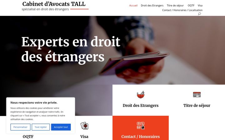 Snimka zaslona za avocat-tall.fr