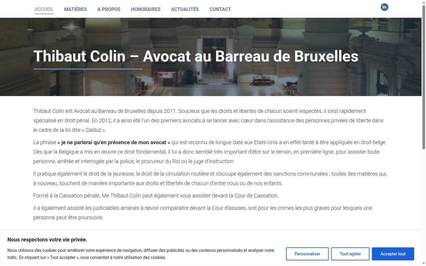Screenshot tal-banner tal-kunsens muri qabel kwalunkwe interazzjoni