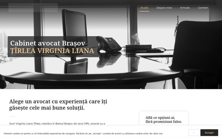 Screenshot of avocat-tirlea-virginia.ro