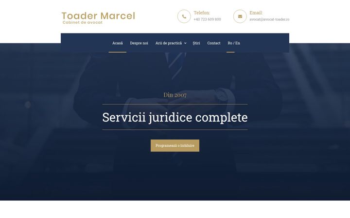 Screenshot of avocat-toader.ro