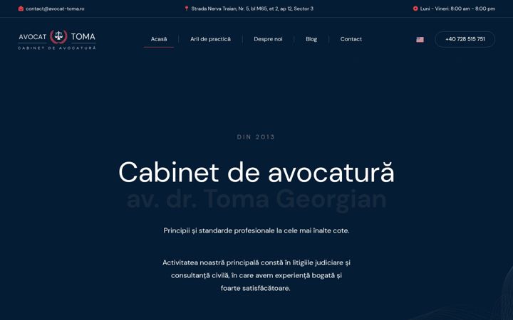 Screenshot of avocat-toma.ro