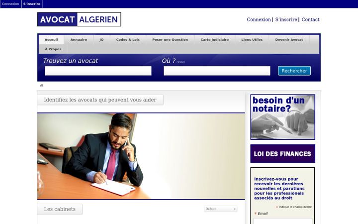 Screenshot of avocatalgerien.com