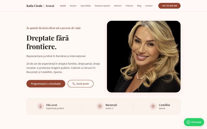 Screenshot of avocatcicala.ro