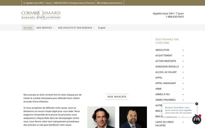Screenshot of avocatcriminel.ca