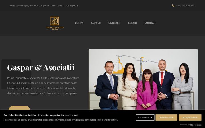 Screenshot of avocatdanielgaspar.ro