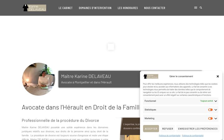 Screenshot of avocatdelaveau-clermontlherault.com