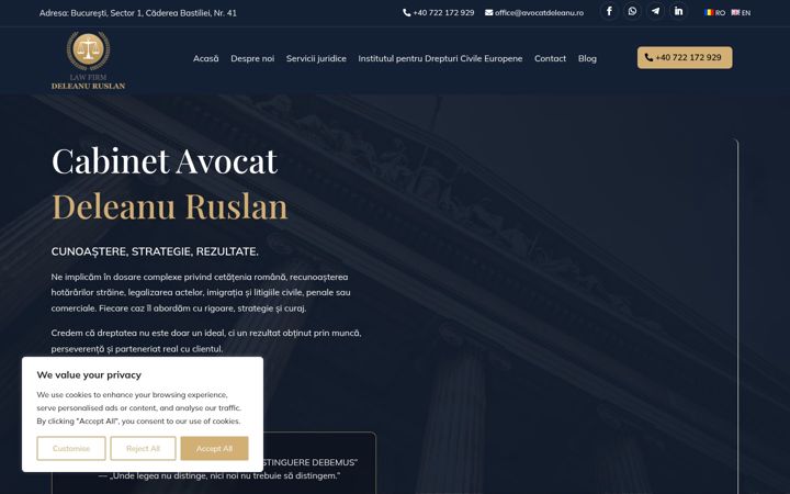 Screenshot of avocatdeleanu.ro