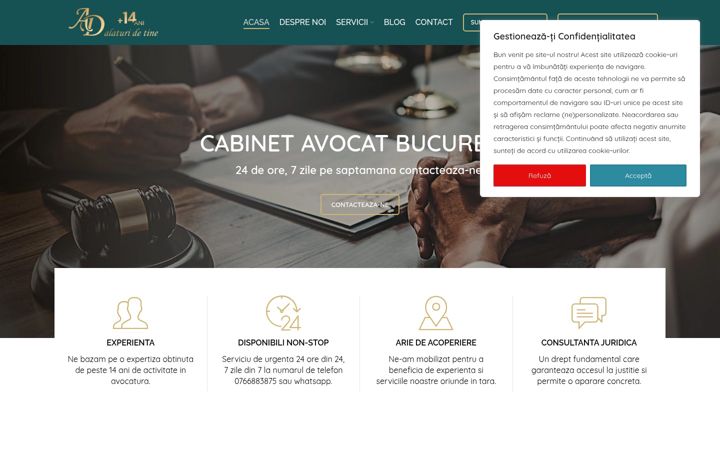Screenshot of avocatdobrescu.ro