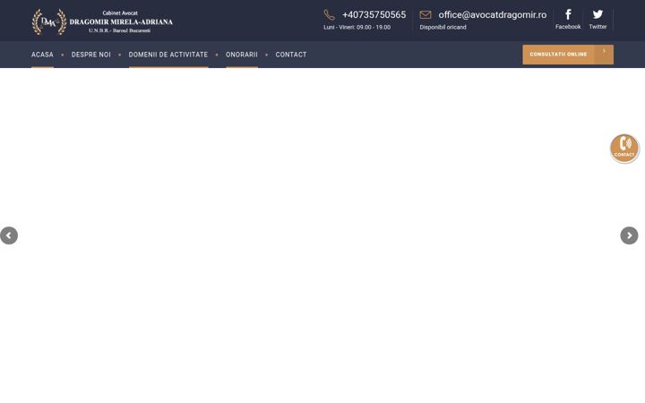 Screenshot of avocatdragomir.ro