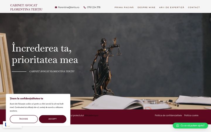 Screenshot of avocatflorentinatertiu.ro