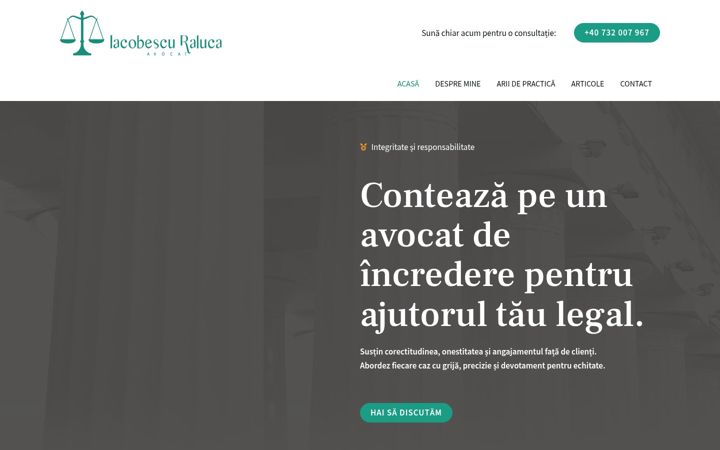 Screenshot of avocatiacobescu.ro
