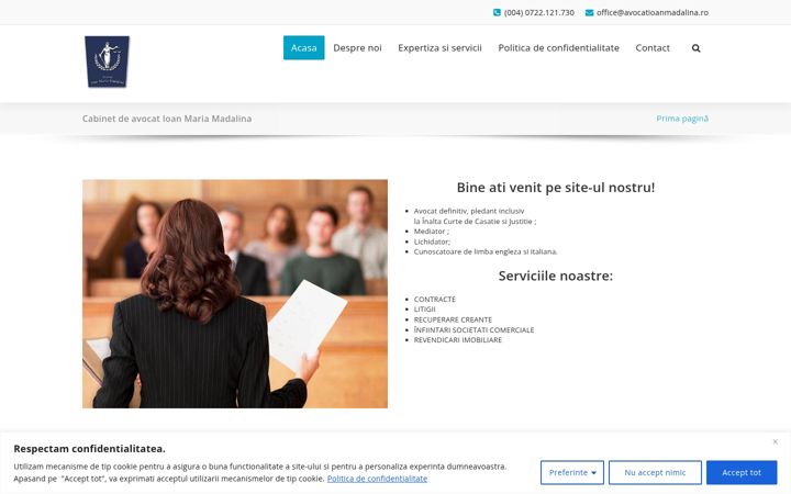 Screenshot stránky avocatioanmadalina.ro
