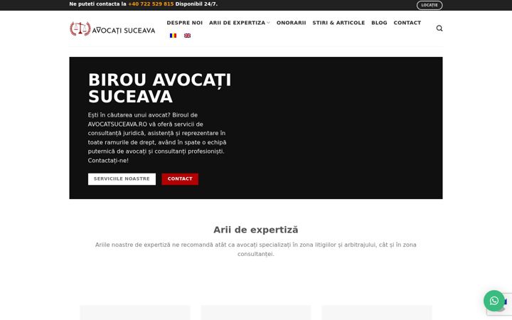 Screenshot stránky avocatisuceava.ro