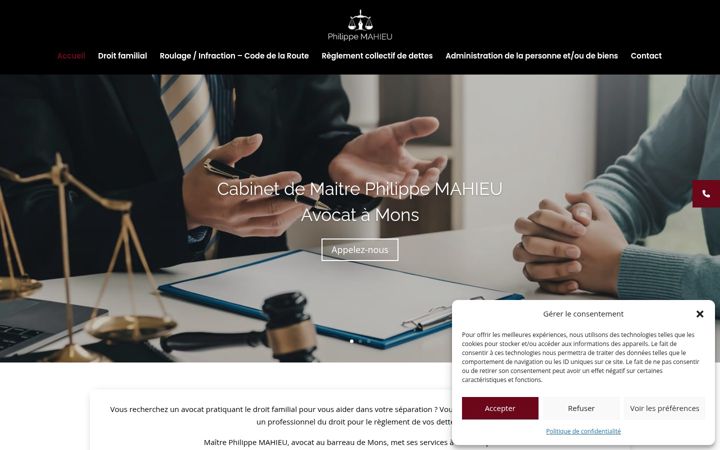 Screenshot of avocatmahieu.be