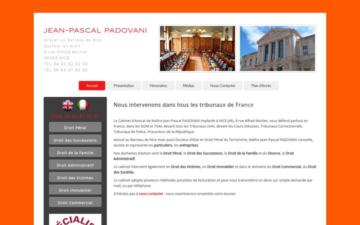 Screenshot of avocatnice-padovani.com