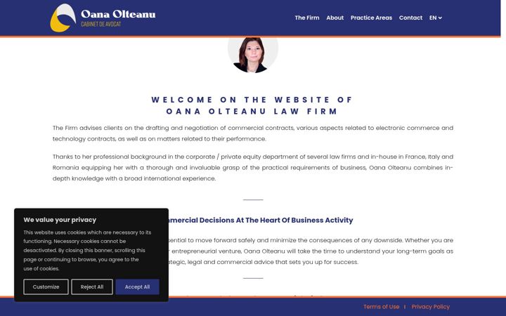 Screenshot of avocatoanaolteanu.com