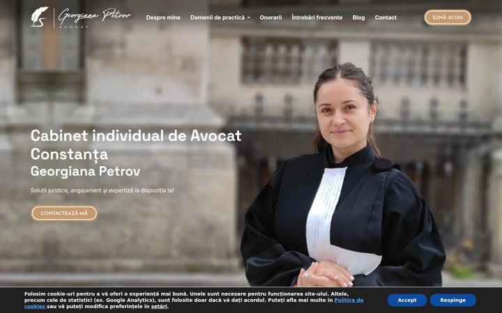 Captură de ecran a avocatpetrov.ro