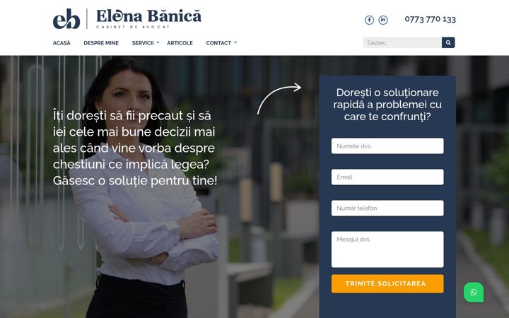 Ekrānuzņēmums no avocatprofesionist.ro
