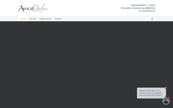 Screenshot of avocatquebec.ca