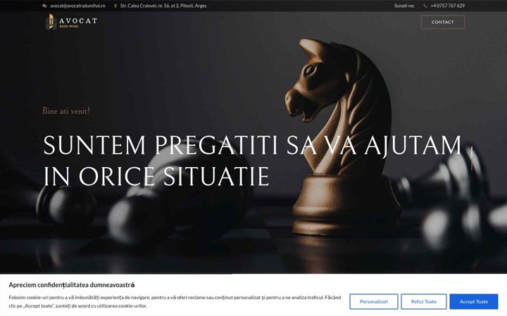 Captură de ecran a avocatradumihai.ro