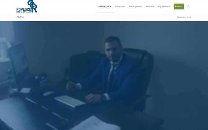 Captură de ecran a avocatradupopescu.ro