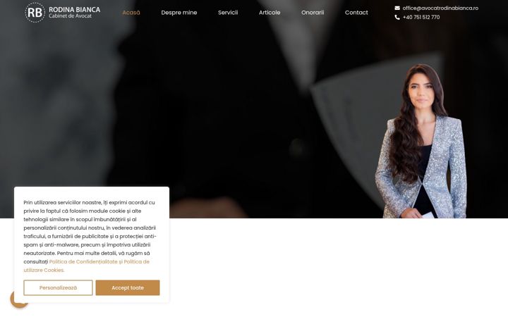Screenshot of avocatrodinabianca.ro
