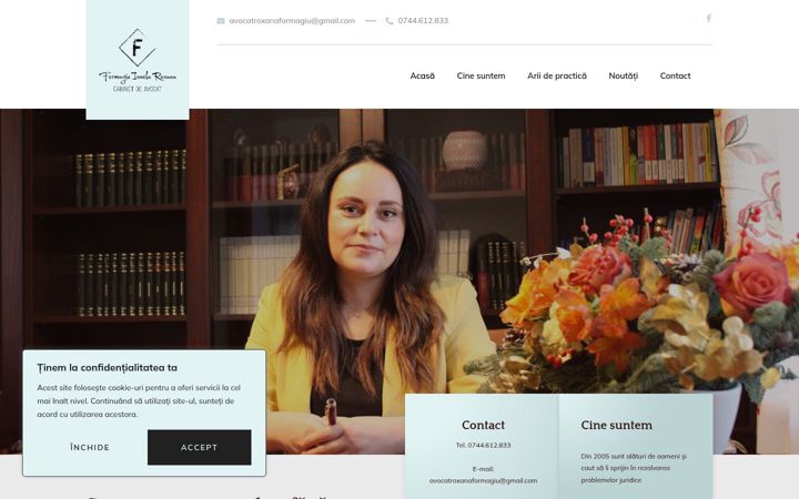 Screenshot of avocatroxanaformagiu.ro