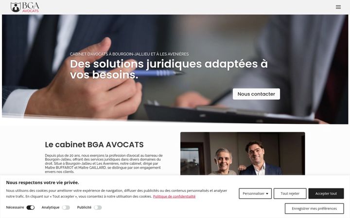 Snimka zaslona za avocats-bga.fr