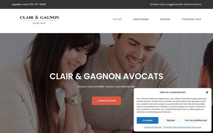 Screenshot of avocats-drummond.ca