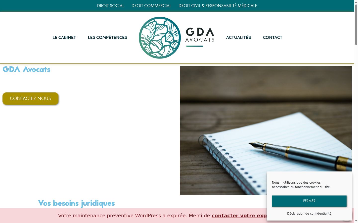 Screenshot van de toestemmingsbanner zoals getoond vóór enige interactie