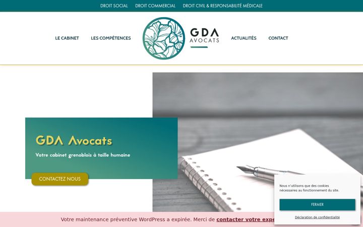 Snimka zaslona za avocats-gda.fr