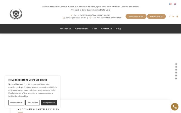 Screenshot of avocats-international-paris-newyork.com