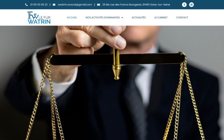 Snimka zaslona za avocats-lefur-watrin-evry.fr