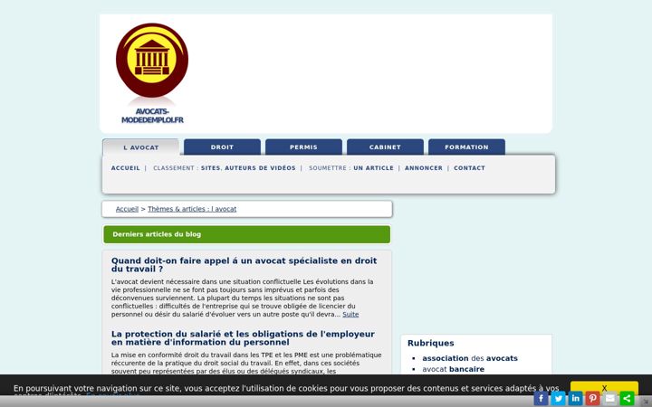 Screenshot of avocats-modedemploi.fr