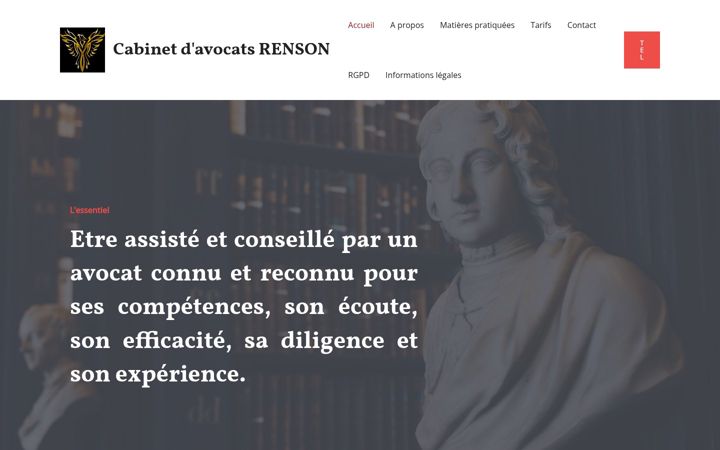 Екранна снимка на avocats-renson.be