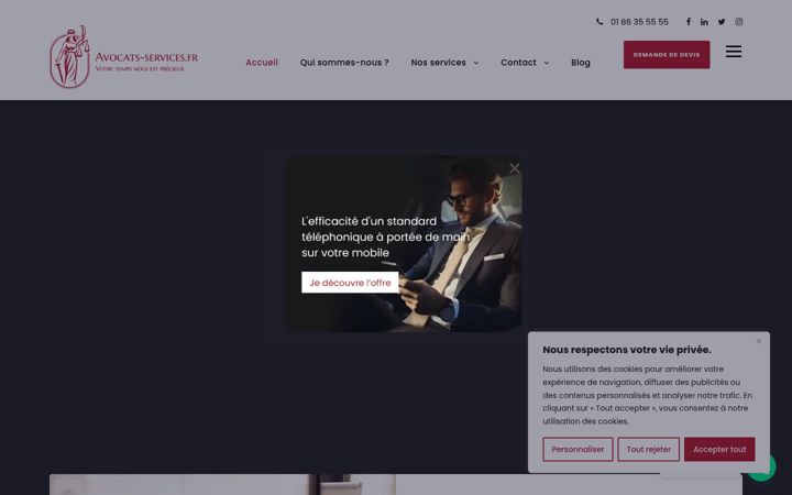Screenshot of avocats-services.fr