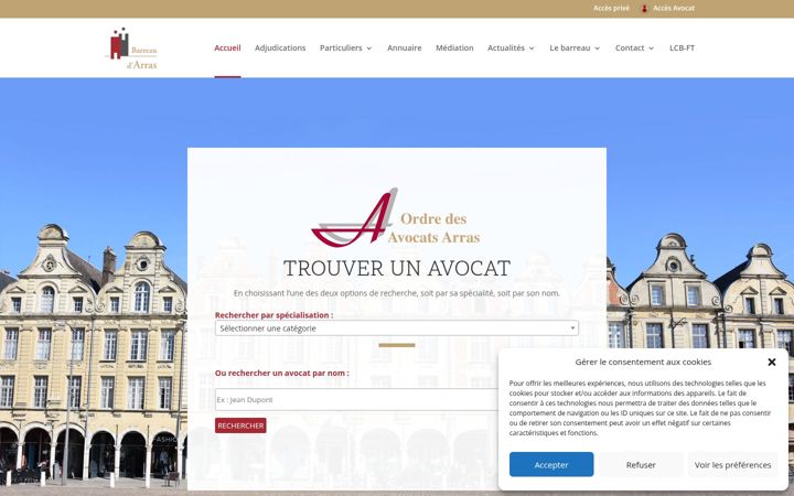Screenshot of avocatsarras.com