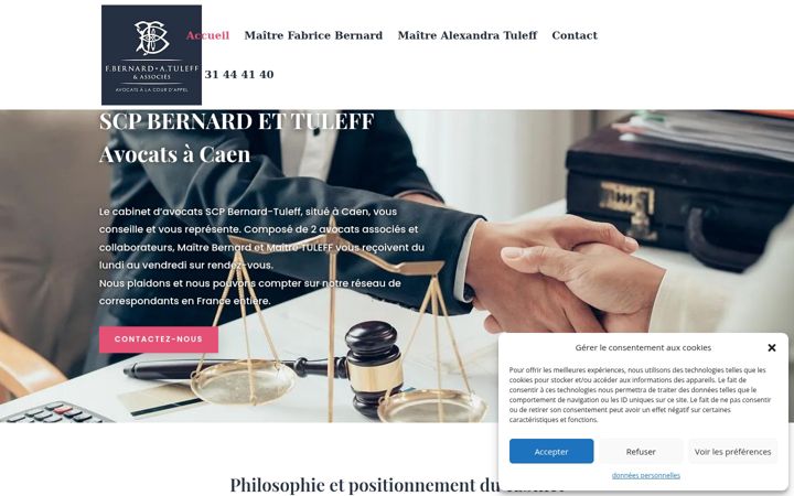Screenshot of avocatsbernardtuleff.fr