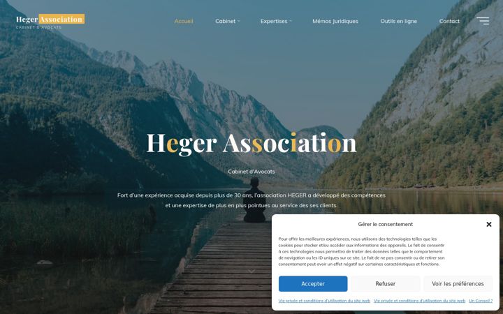 Екранна снимка на avocatsheger.be