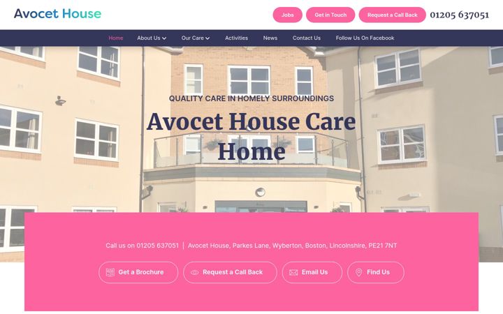Képernyőkép: avocethousecarehome.co.uk