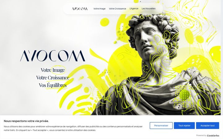 Kuvakaappaus sivustosta avocom.fr