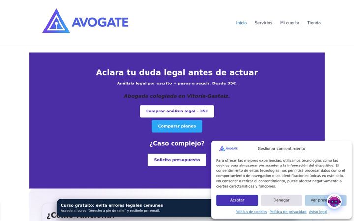 Screenshot of avogate.es