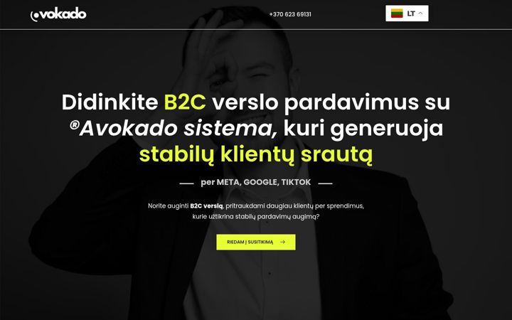 Skjermbilde av avokado.lt