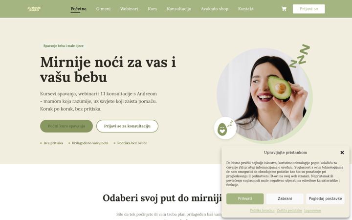 Screenshot of avokadomama.com
