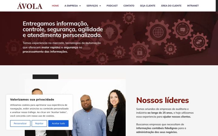 Screenshot of avola.com.br