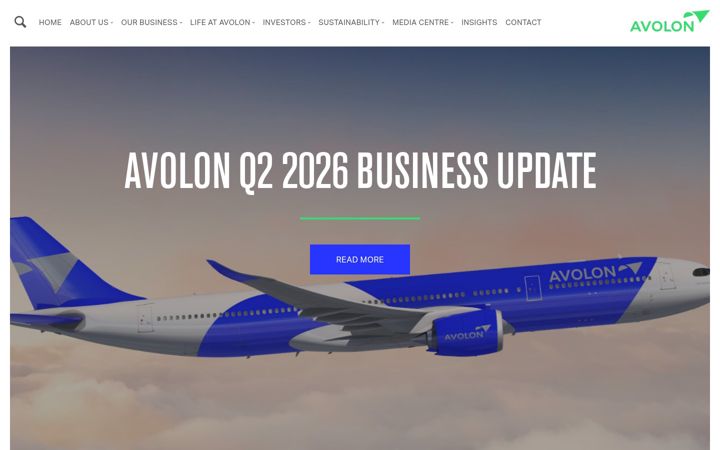 Screenshot of avolon.aero