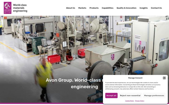 Képernyőkép: avon-group.co.uk